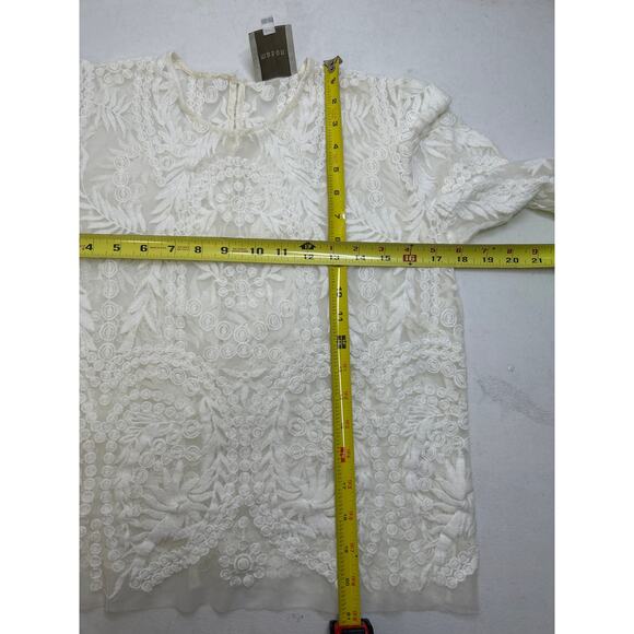 Mason by Michelle Lace Long Sleeve Top in White. Size 4. - Picture 5 of 6